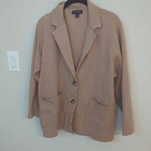 Ann Taylor Sweater Blazer with Button Closure